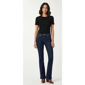 Re/Done  Baby Boot Cut Jeans Size 28Mid Rise Flared denim Dark Wash Y2K style